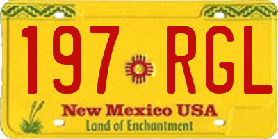 NM license plate 197RGL