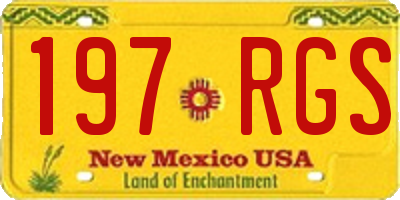 NM license plate 197RGS