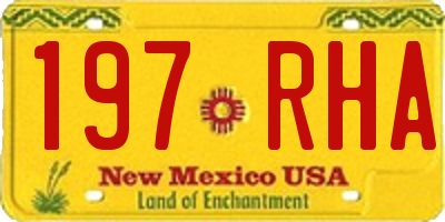 NM license plate 197RHA