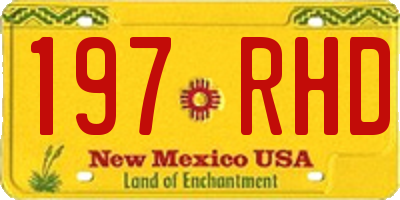 NM license plate 197RHD