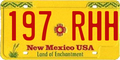NM license plate 197RHH
