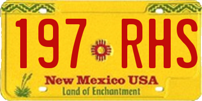 NM license plate 197RHS