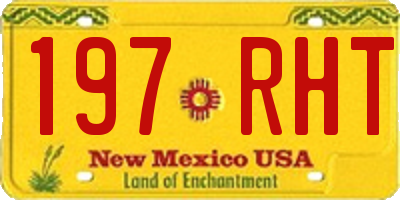 NM license plate 197RHT