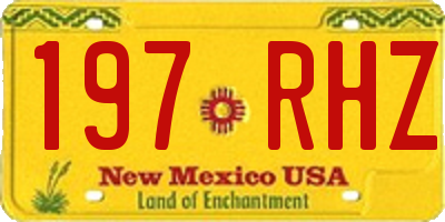 NM license plate 197RHZ