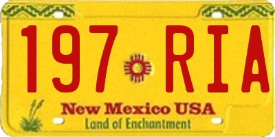 NM license plate 197RIA