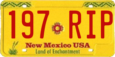 NM license plate 197RIP