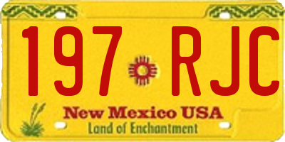 NM license plate 197RJC