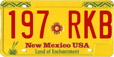 NM license plate 197RKB