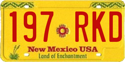 NM license plate 197RKD