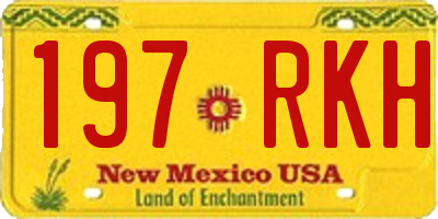 NM license plate 197RKH