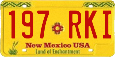 NM license plate 197RKI