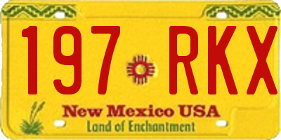NM license plate 197RKX