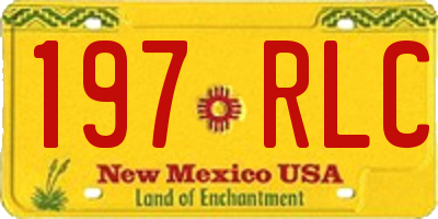 NM license plate 197RLC