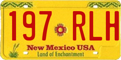 NM license plate 197RLH