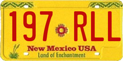 NM license plate 197RLL