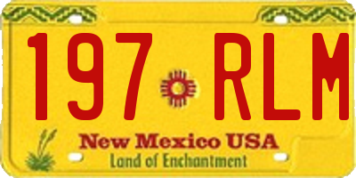 NM license plate 197RLM