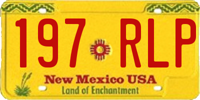 NM license plate 197RLP