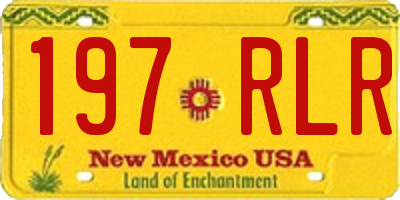 NM license plate 197RLR