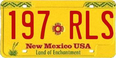 NM license plate 197RLS
