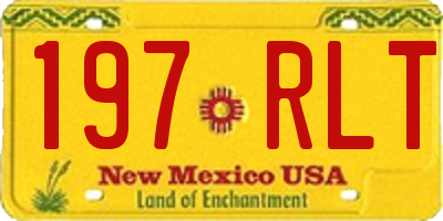 NM license plate 197RLT