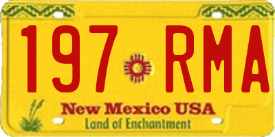 NM license plate 197RMA