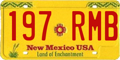 NM license plate 197RMB