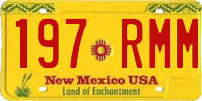 NM license plate 197RMM