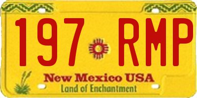 NM license plate 197RMP