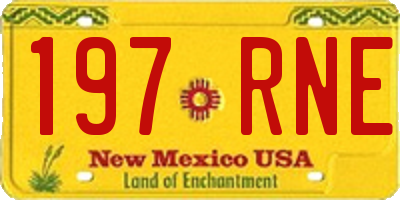 NM license plate 197RNE
