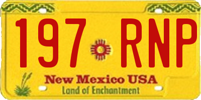 NM license plate 197RNP