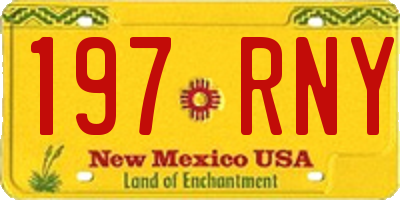 NM license plate 197RNY