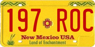NM license plate 197ROC