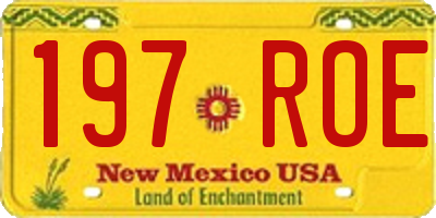 NM license plate 197ROE