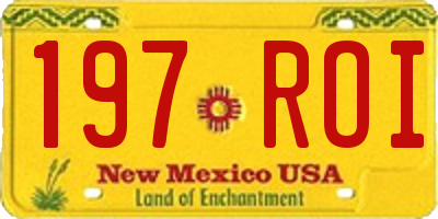 NM license plate 197ROI