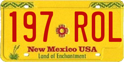 NM license plate 197ROL