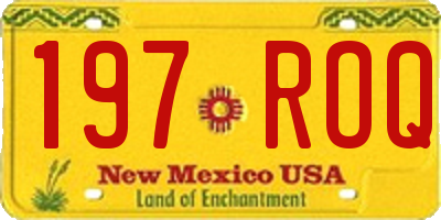 NM license plate 197ROQ