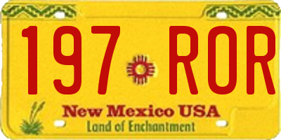 NM license plate 197ROR