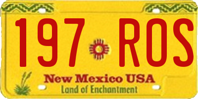 NM license plate 197ROS