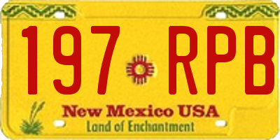 NM license plate 197RPB