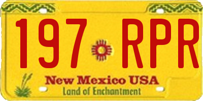NM license plate 197RPR