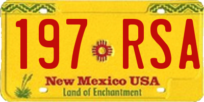 NM license plate 197RSA