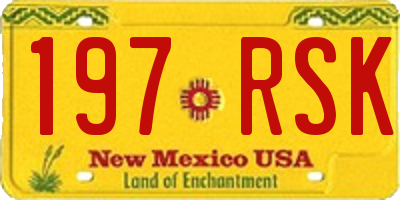 NM license plate 197RSK