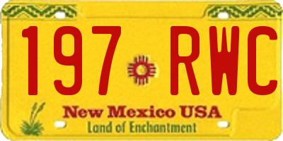 NM license plate 197RWC