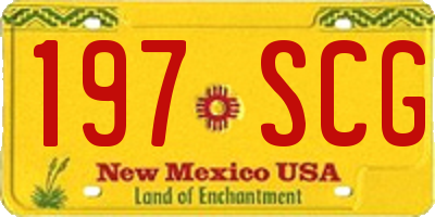 NM license plate 197SCG