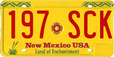 NM license plate 197SCK