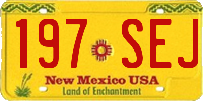 NM license plate 197SEJ