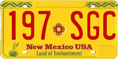 NM license plate 197SGC