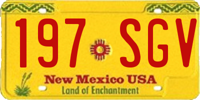 NM license plate 197SGV