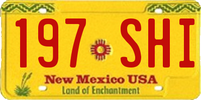 NM license plate 197SHI