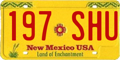 NM license plate 197SHU